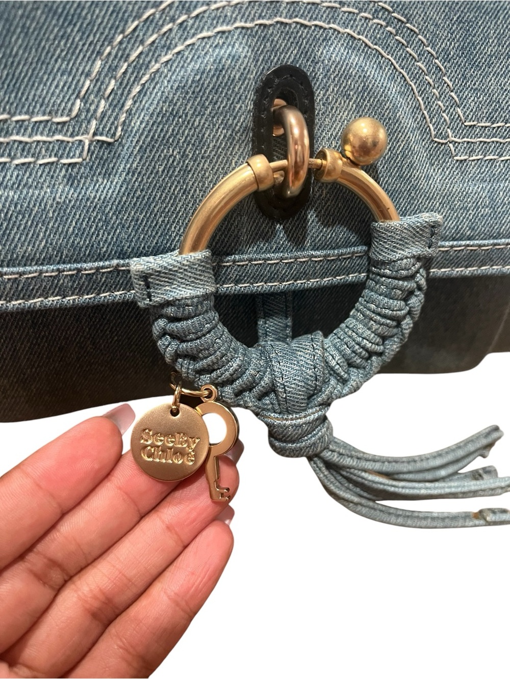 See By Chloe Joan Denim Crossbody Bag - Picture 6 of 9
